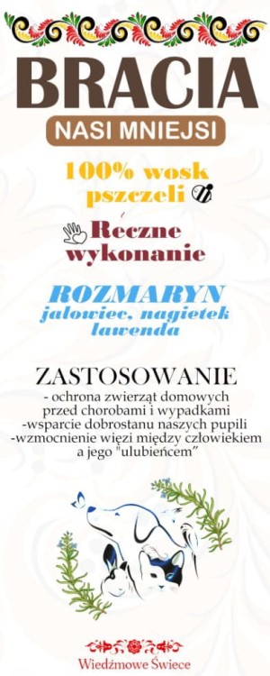 BRACIA nasi MNIEJSI - Brązowe z rozmarynem, lawenda, nagietkiem• 1 opak (10 szt)- WIĘŹ Z NATURĄ