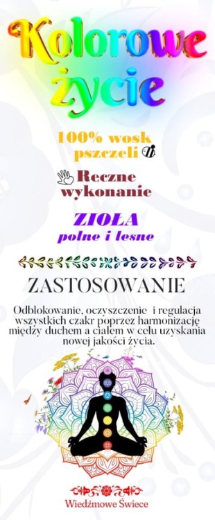 KOLOROWE ŻYCIE - oczyszczenie czakr • 1 opak (10 szt)