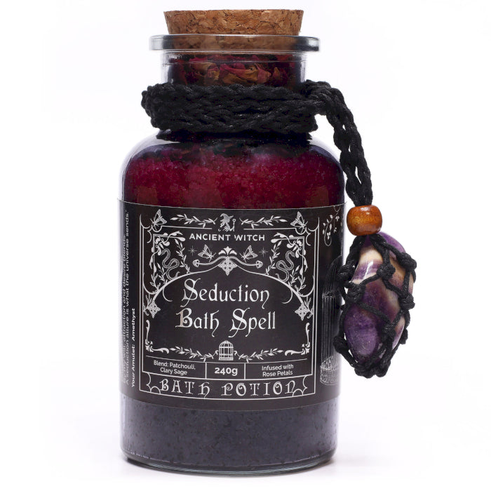 Mikstura do Kąpieli Ancient Witch + Amulet z Ametystem - Uwodzenie