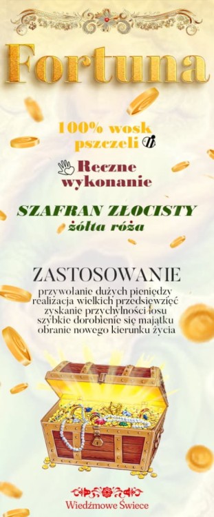 FORTUNA - Złote z szafranem i żółtą różą • 1 opak (10 szt) - WIELKIE ZMIANY