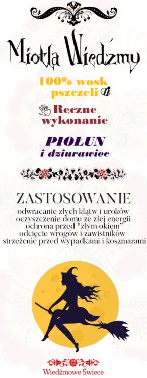 MIOTŁA WIEDŹMY - Czarne z dziurawcem i piołunem • 1 opak (10 szt)- OCZYSZCZENIE