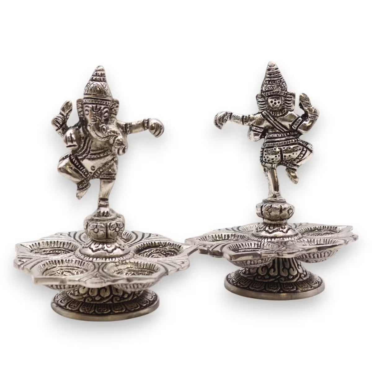 Tańczący Ganesha - Podstawka z Polerowanego Aluminium